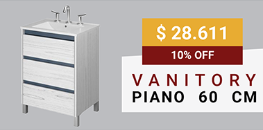 Vanitory 60 Cm Blanco Texturado Piano NO incluye mesada Schneider