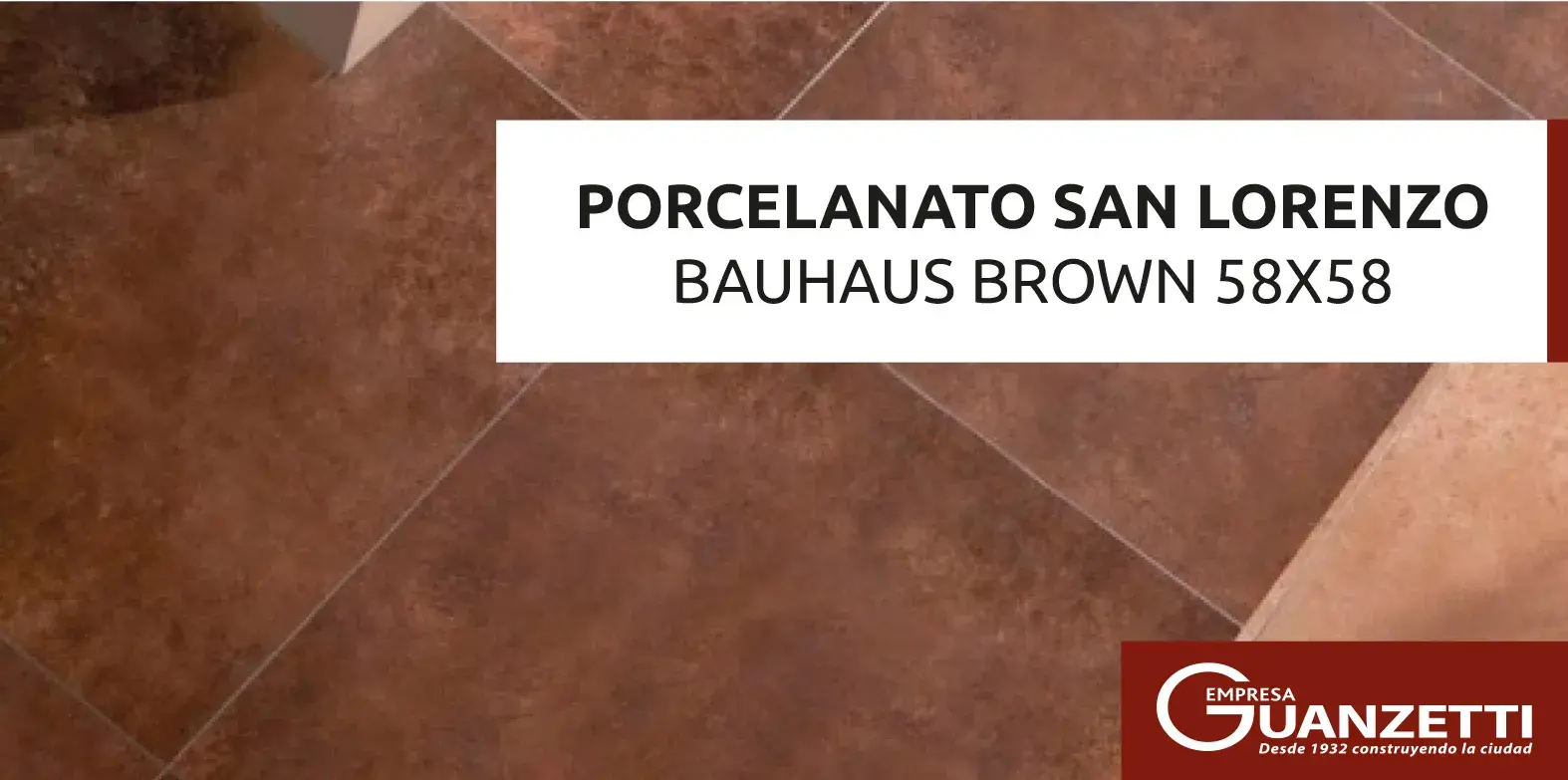 Porcelanato San Lorenzo Bauhaus Brown Rectificado 58X58
