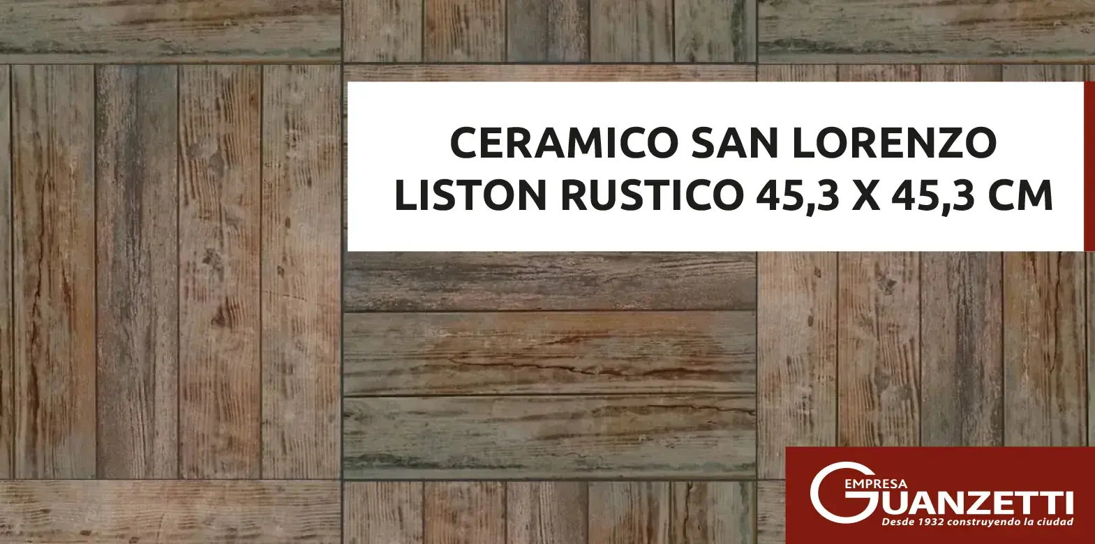 Ceramico San Lorenzo Liston Rustico 45,3X45,3 Cj.2,05 M2