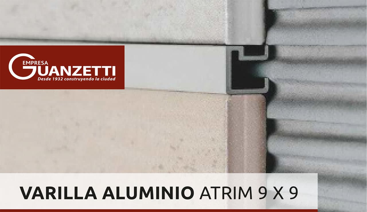 Varilla Aluminio Atrim 1431 Cuadr 9 X 9 Cromo Brillante
