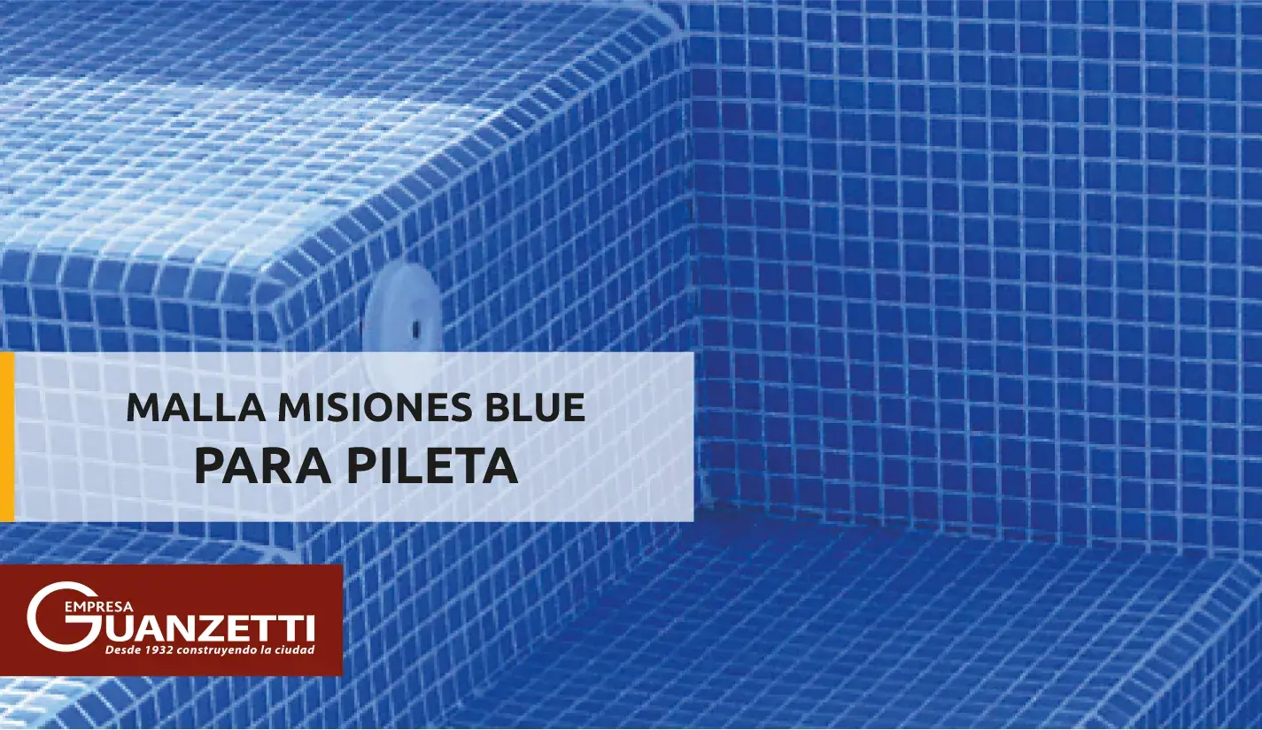 Malla Misiones Blue 14 30 X 30 PV4014 Azul para Pileta