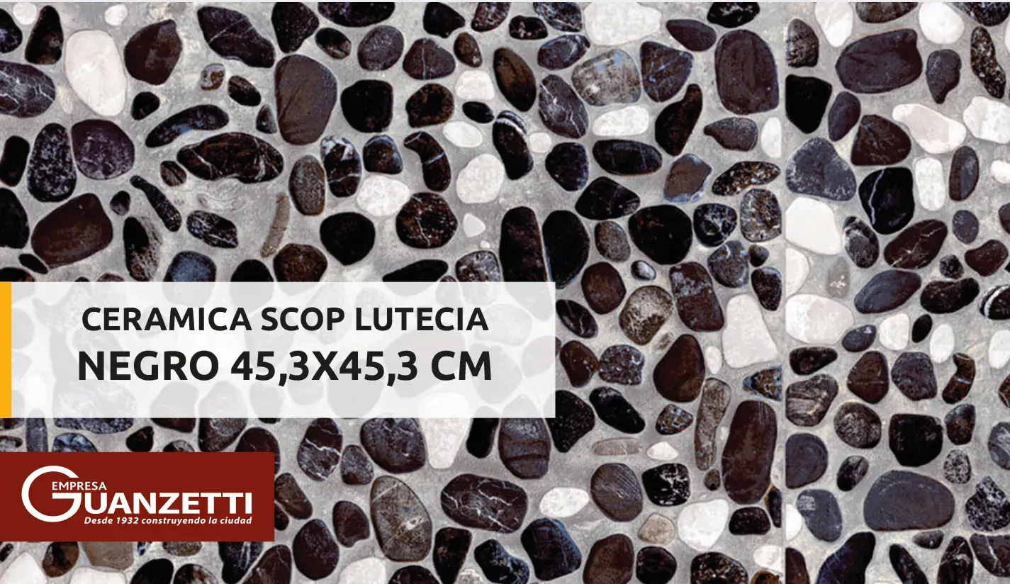 Ceramica Scop Lutecia 45,3 X 45,3 Cj.2,05 M2 Negro