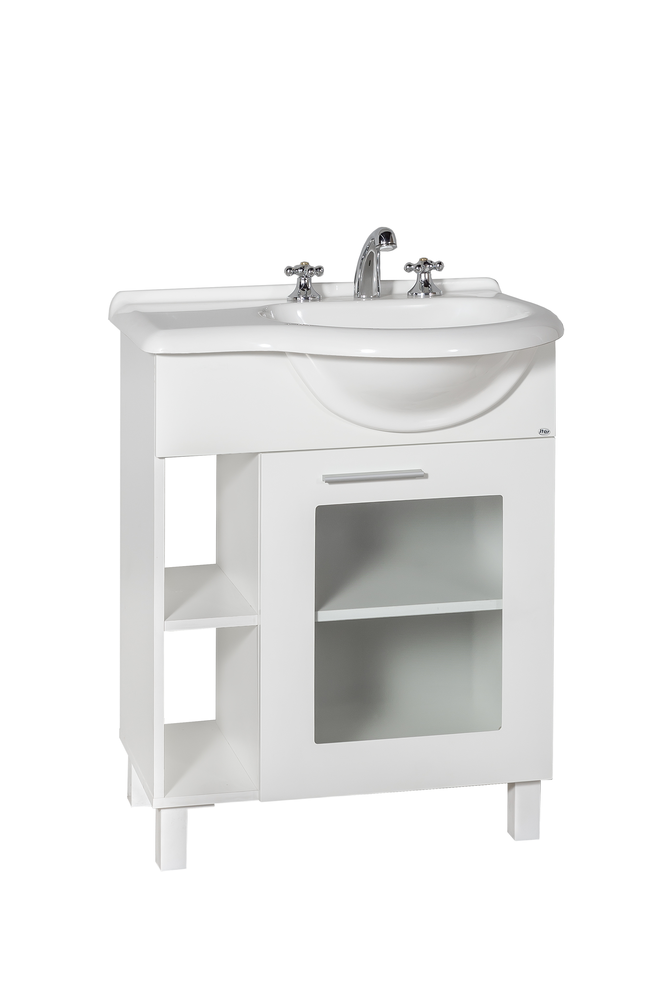 Organizador de baño mueble armario de colgar texturado Schneider terra  basic blanco 30cm
