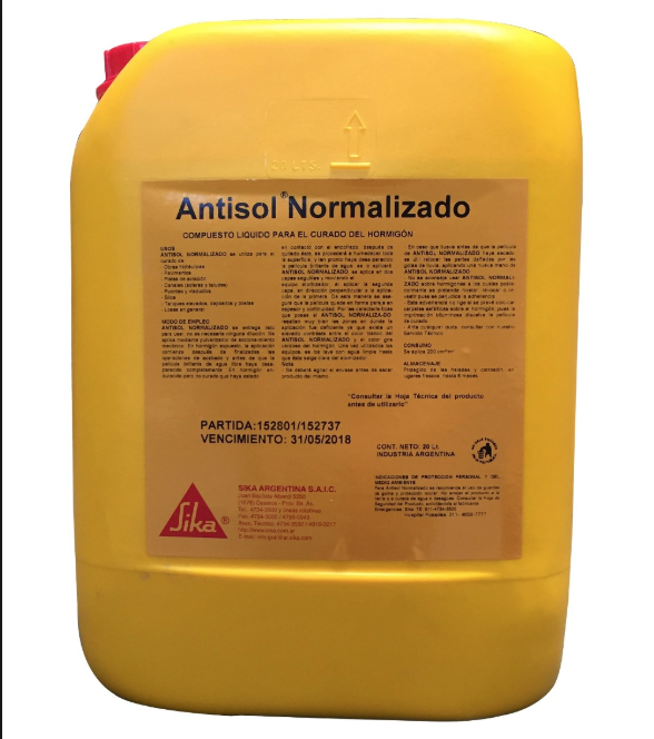 Sika Antisol Normalizador X 20 Lts. Curado Del Hormigon 