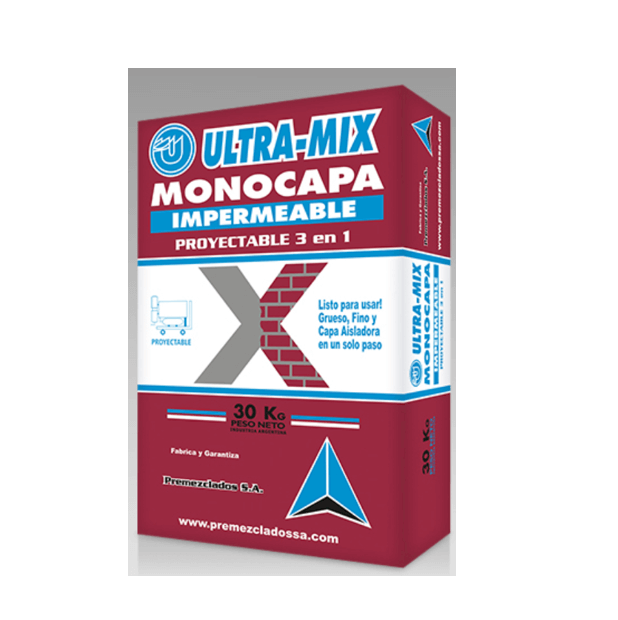 Mortero Ultra Mix Proyect. 3:1 Ext. X 30 Kg.