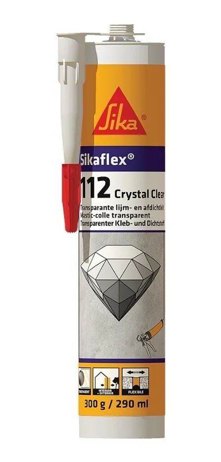 Sikaflex 112 Crystal Clear 300 Ml Sellador Adhesivo Transparente