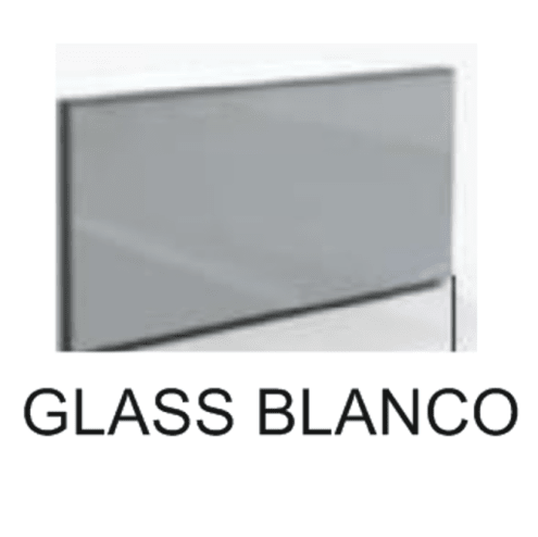 Puerta Alacena Elevable Glass Blanco 60cm 598x346x18 para Gabinete