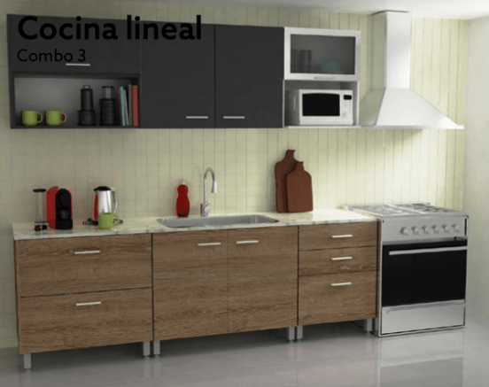 Mueble de Cocina Lineal Combo 3