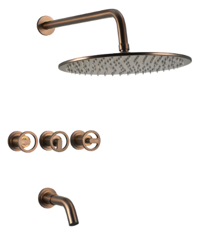 JGO.DUCHA EMB.C/TRANSF. PEIRANO DARK GOLD C.C.PULSE 80-175DG