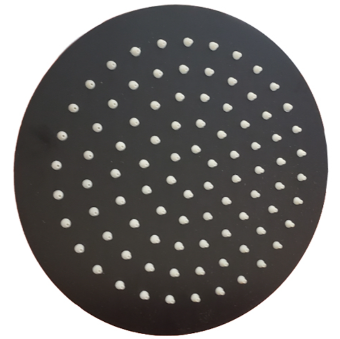 FLOR DUCHA/LLUVIA 8" MOZART NEGRA REDO 200 AC.INOX 9931