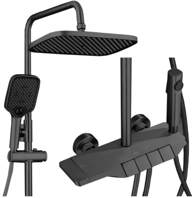 SET DUCHA MOZART PIANO NEGRO 6925