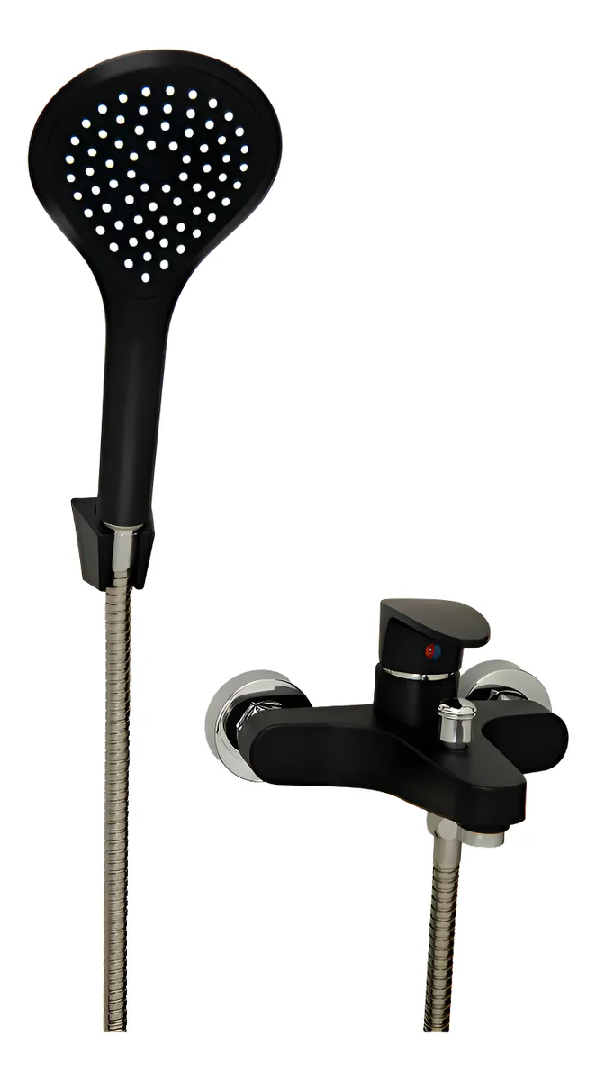 MONOCOM.DUCHA MOZART DOHA C/TRANSF ABS NEGRA 7169