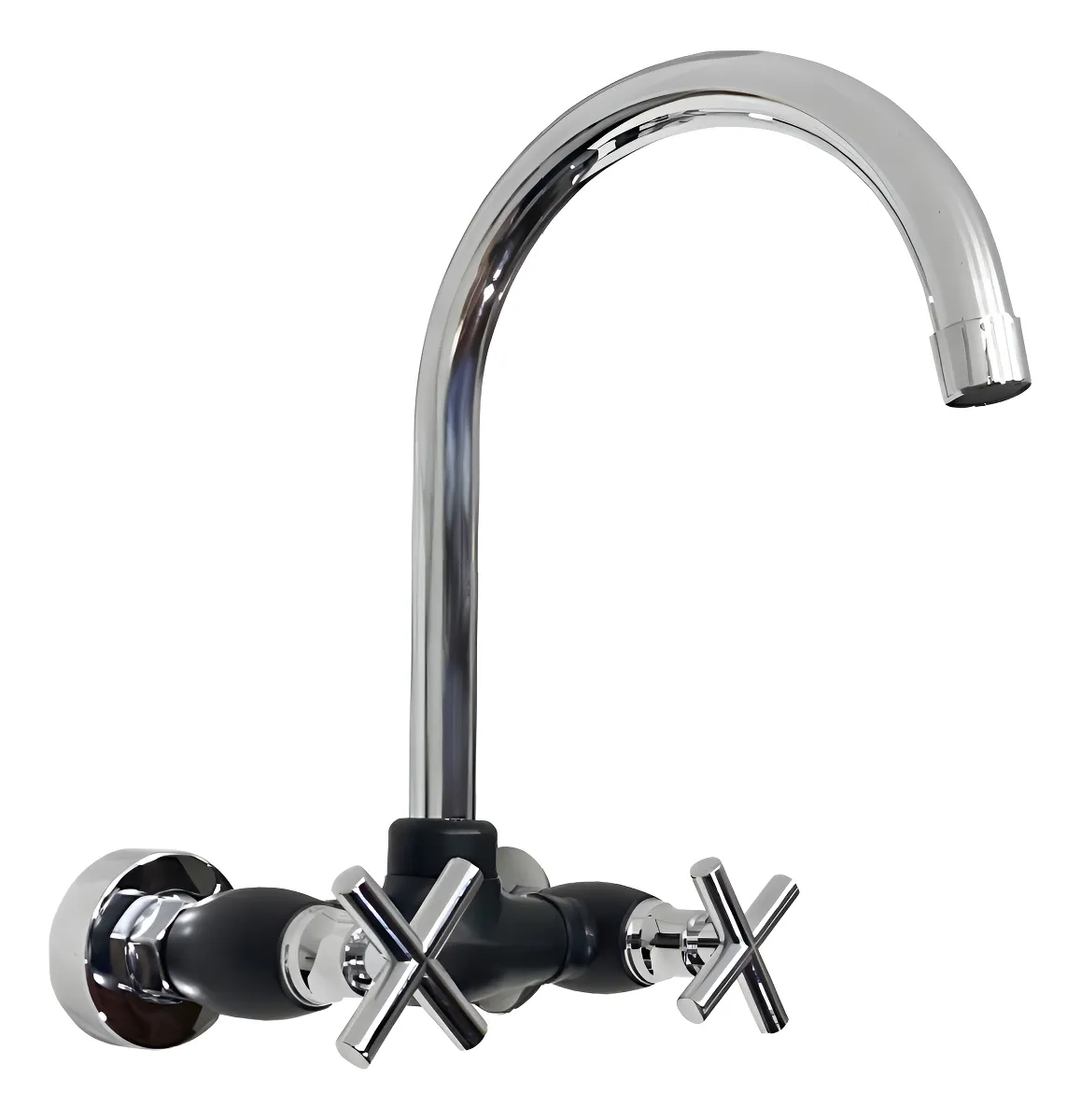 MEZCLADORA MOZART PEKIN PARED ABS NEGRA VOL.CRUZ 7274