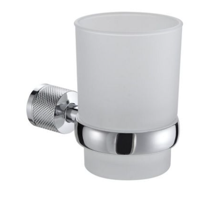 PORTA VASO Y CEPILLO PEIRANO LINEA FABRIC 17060C CROMO