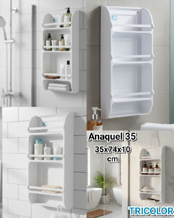 ANAQUEL TRICOLOR PARA DUCHA 35X74X10 A35